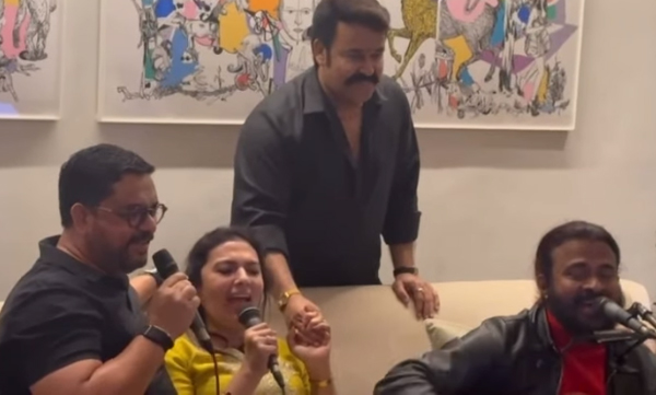 mohanlal-suchitra-beatles-song-viral-video