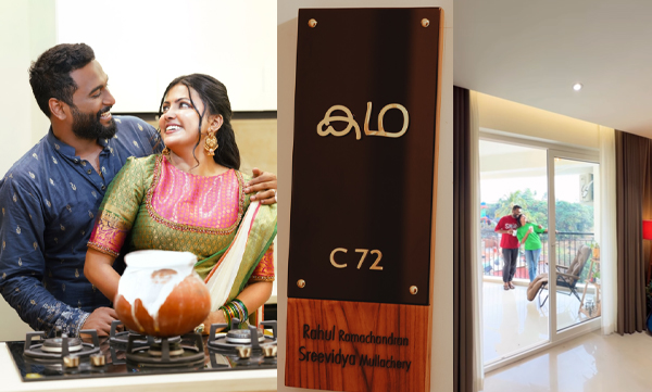 Srividya Mullachery and Rahul Ramachandran share the joy of owning a new flat