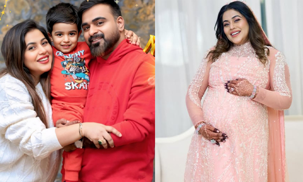 Shamna Kasim and her husband Shanid share happiness on the birth of a baby girl