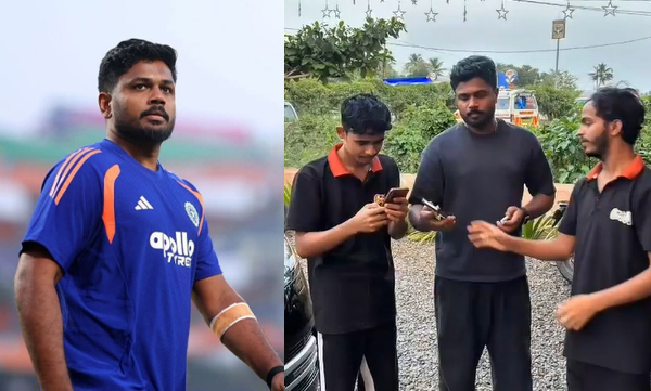 Sanju Samson visits local teashop in kerala