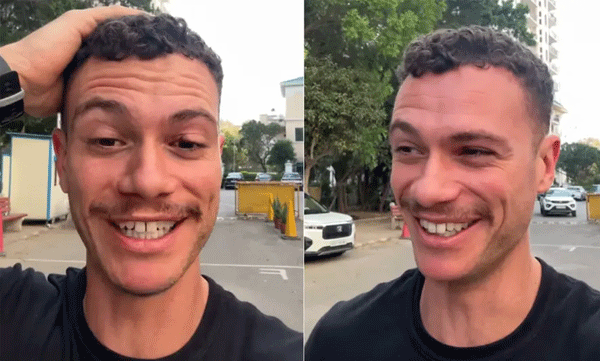 australian-influencer-andy-evans-viral-video-lpg-truck-gurgaon-india