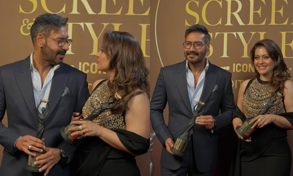 Ajay Devgn and Kajol on red carpet with timeless elegance at the Pinkvilla Screen & Style Icons Awards 2026