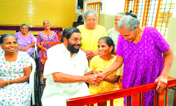 VN Vasavan seeks votes in Kaipuzha, Paripp