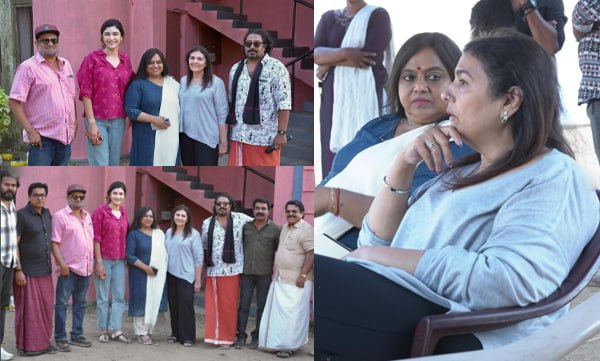 Suchitra Mohanlal makes a surprise visit to the sets of 'Aarambham' to meet her best friend