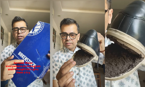 Shoes bought for Rs 14,000 turned into dust within months; video shared by man