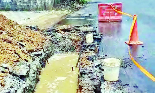 The National Highway was tarred, and the Water Authority dug it up the very next day