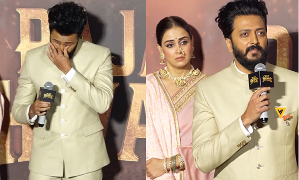 riteish-deshmukh-breaks-down-thanking-rock-genelia-deshmukh-at-raja-shivaji-trailer-launch-