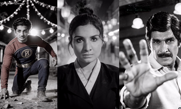 Malayalam black and white stars in minnal murali AI version