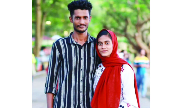 Married a year and a half ago after a love affair; murder by strangulation with a shawl before the honeymoon period ended
