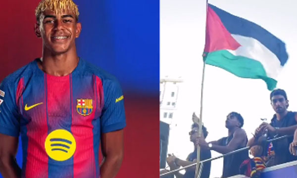 Barcelona wins La Liga title; Yamal flies Palestinian flag in solidarity with Lam