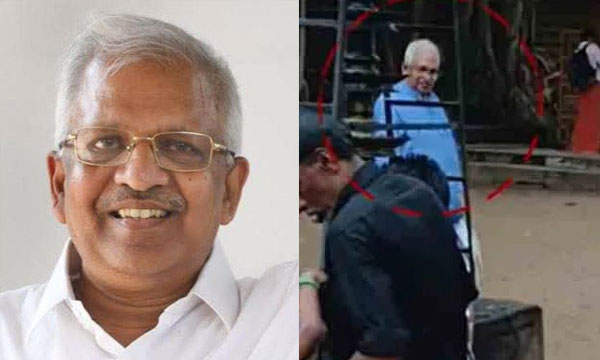 P. Jayarajan visits Kodungallur Temple; BJP claims he didn't enter the sanctum because people spotted him
