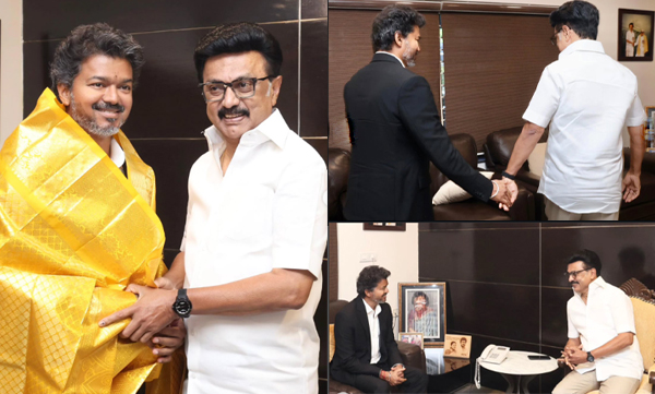 Vijay meets MK Stalin for the first time after becoming Chief Minister