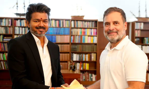 രാഹുല് ഗാന്ധിയെയും സോണിയാ ഗാന്ധിയെയും കണ്ട് വിജയ്; കൂടിക്കാഴ്ചയുടെ ചിത്രങ്ങള് പങ്കുവച്ച് രാഹുല് ഗാന്ധി