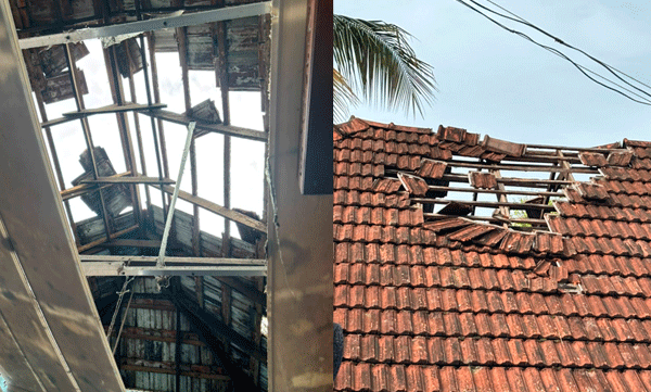വിമാനം താഴ്ന്നു പറന്നു: നെടുമ്പാശ്ശേരിയില് വീടിന്റെ മേല്ക്കൂര തകര്ന്ന് വീട്ടുടമസ്ഥന് പരിക്ക്