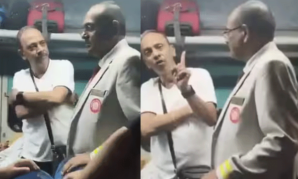 ശതാബ്ദി എക്സ്പ്രസില് ചോര്ച്ച: റെയില്വേ ഉദ്യോഗസ്ഥനോട് കയര്ത്ത് യാത്രക്കാരന്, അനുകൂലിച്ചും പ്രതികൂലിച്ചും നെറ്റീസണ്സ്