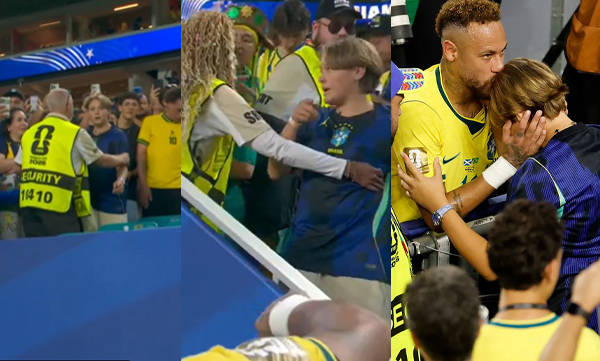 Neymar’s son was stopped by two different security guards (Image Source: X)