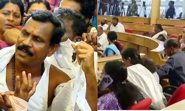തിരുവനന്തപുരം കോർപ്പറേഷനിൽ തമ്മിൽ തല്ല്; വനിത അംഗത്തിനു പരിക്ക്; സംഘർഷത്തിനിടെ മന്ത്രി കെ എം ഷാജിക്ക് അഭിനന്ദനം