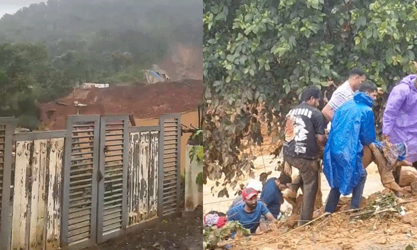 വയനാട് മണ്ണിടിച്ചില് ദുരന്തം; മരണം നാല് ആയി; എത്രപേർ കുടുങ്ങിക്കിടക്കുന്നു എന്ന് വ്യക്തമല്ല