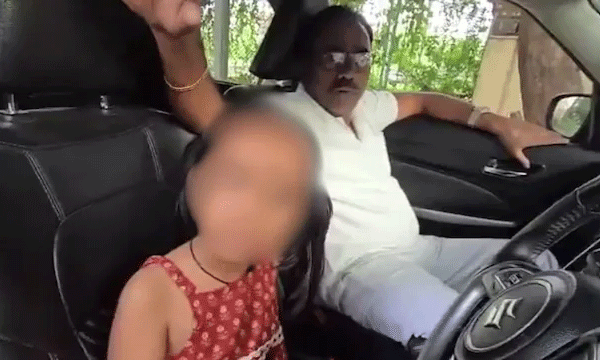തിരക്കേറിയ റോഡില്‍ 6 വയസ്സുകാരിയെക്കൊണ്ട് കാറോടിച്ചു ; തെലങ്കാന എസ്‌ഐയ്ക്ക് എതിരേ കേസ്